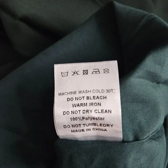 Veiled Collection Selena Dress Medium Green Ruched Elegant Cocktail Gown - Picture 13 of 15